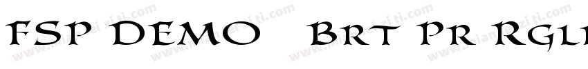FSP DEMO   Brt Pr Rglr Lght字体转换